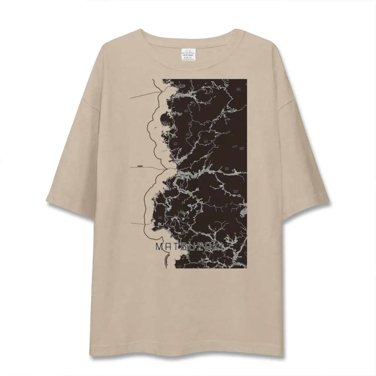 【松崎(静岡県)】地図柄ビッグシルエットTシャツ
