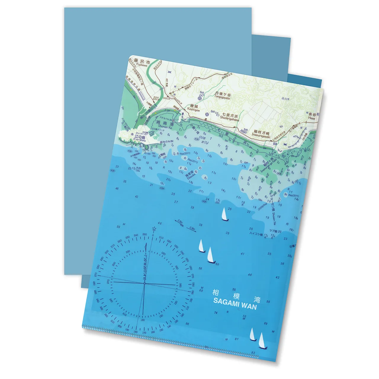 【江ノ島】海図クリアファイル