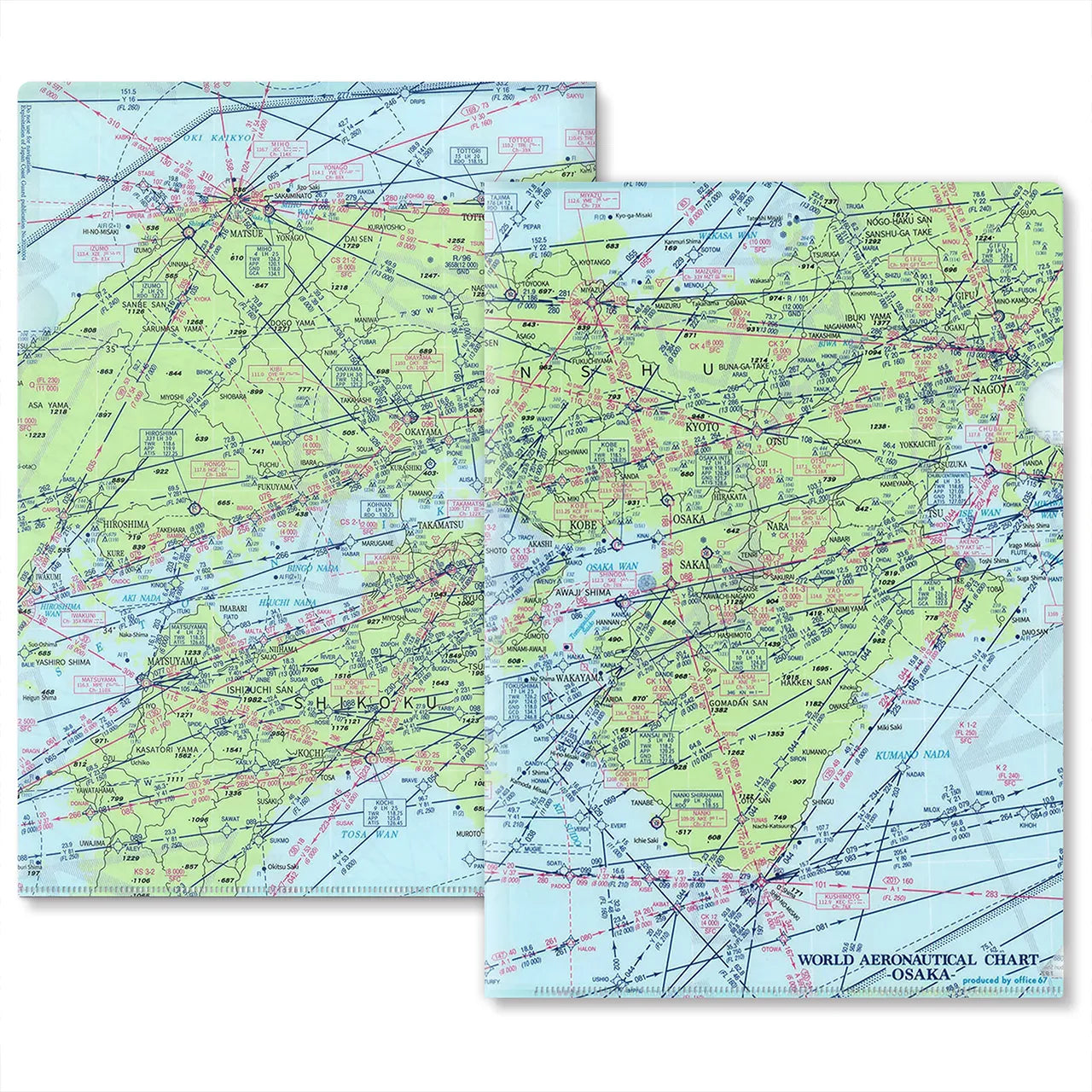 【大阪航空図】クリアファイル