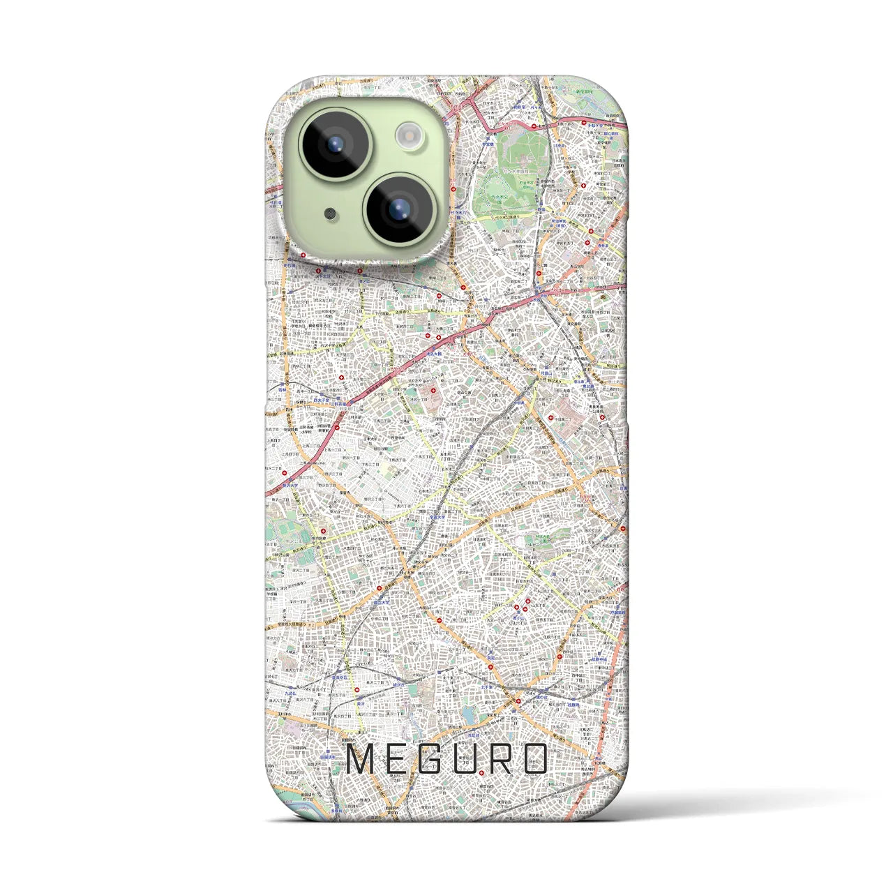 【目黒2(東京都)】地図柄iPhoneケース(バックカバータイプ)