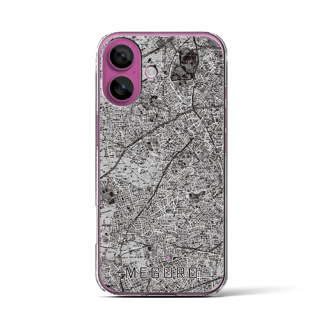 【目黒2(東京都)】地図柄iPhoneケース(クリアタイプ)