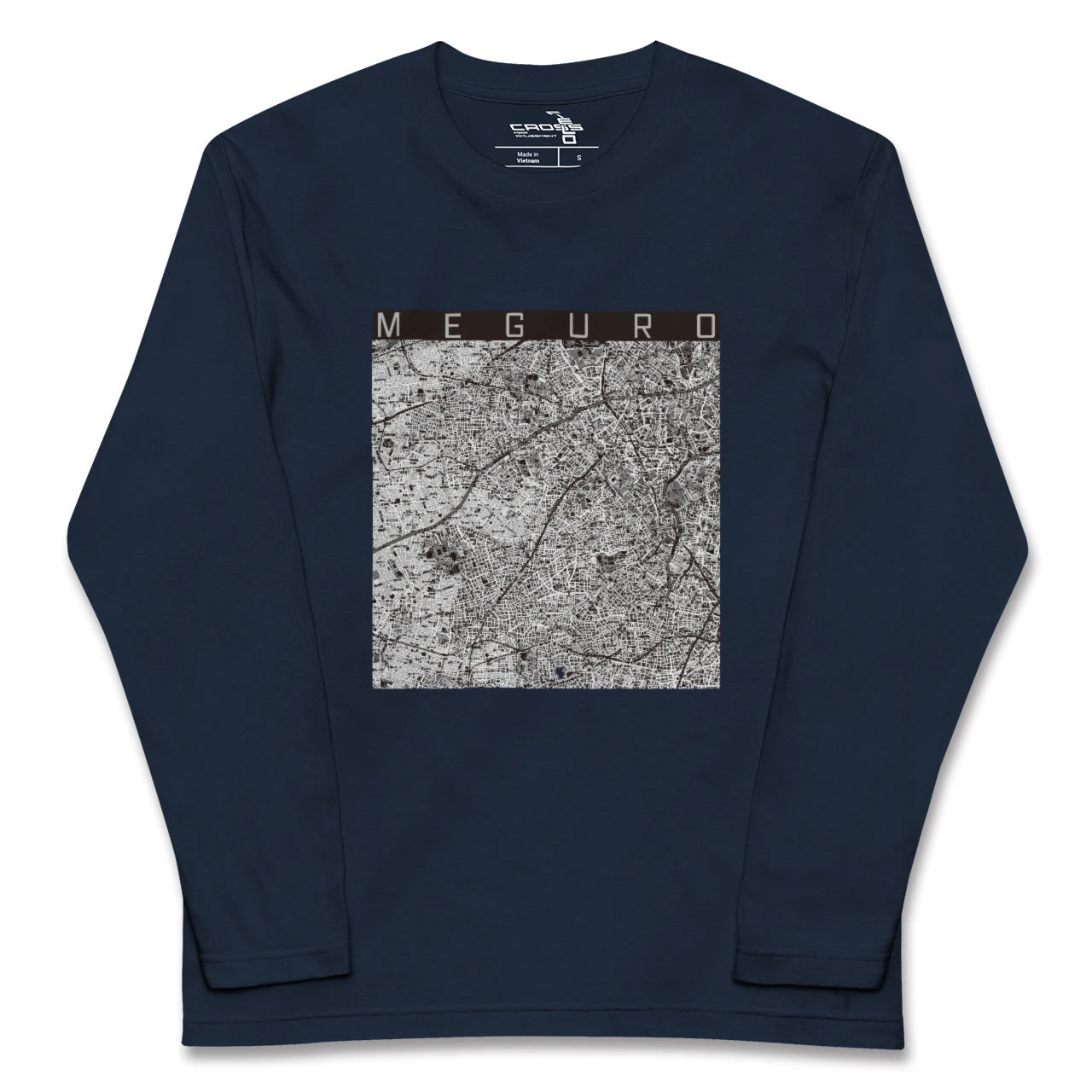 【目黒2(東京都)】地図柄ロングスリーブTシャツ