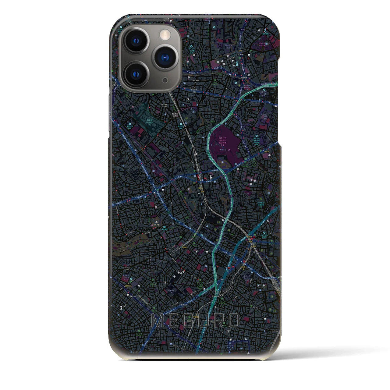 【目黒(東京都)】地図柄iPhoneケース(バックカバータイプ)