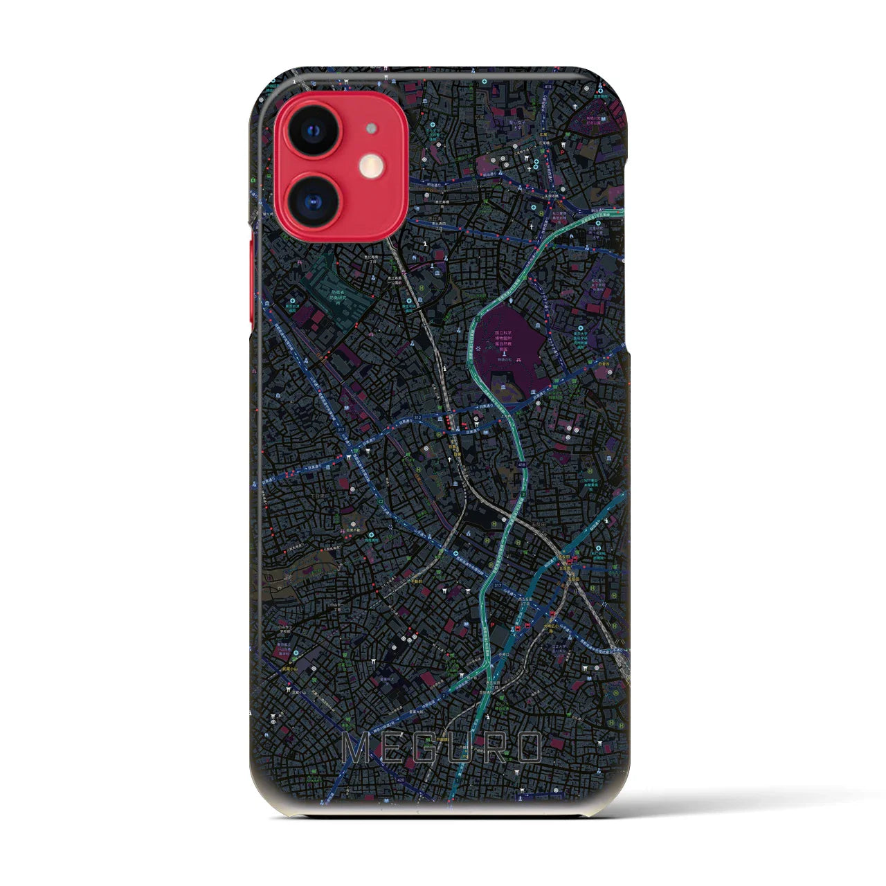 【目黒(東京都)】地図柄iPhoneケース(バックカバータイプ)