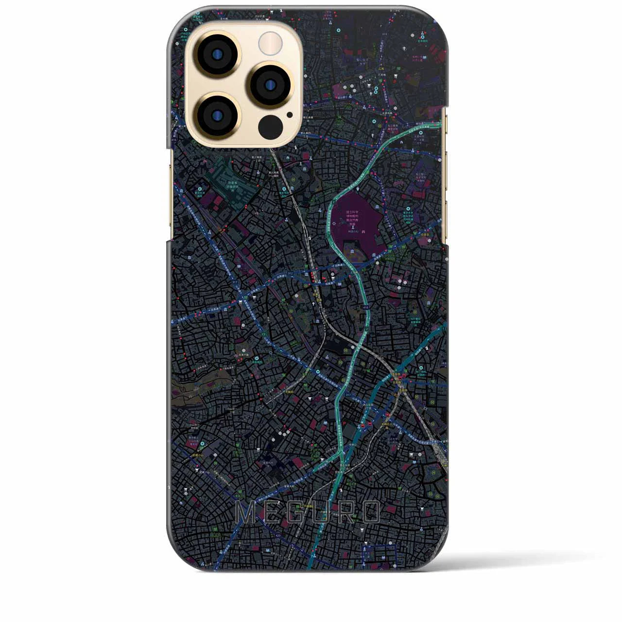 【目黒(東京都)】地図柄iPhoneケース(バックカバータイプ)
