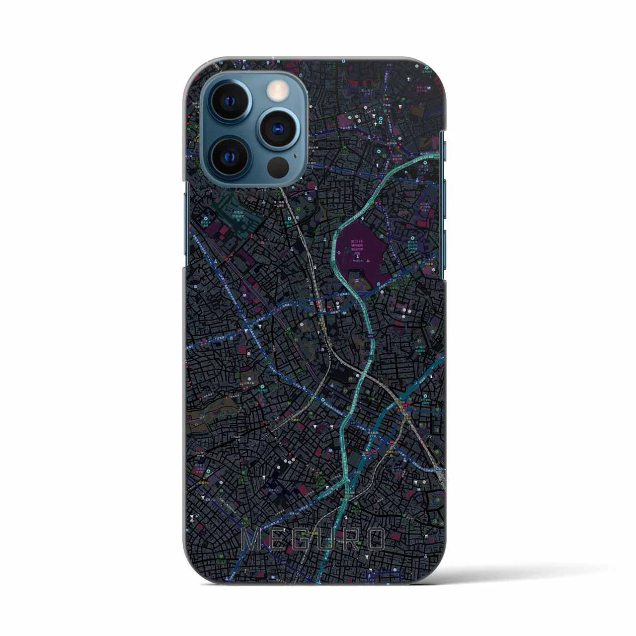【目黒(東京都)】地図柄iPhoneケース(バックカバータイプ)
