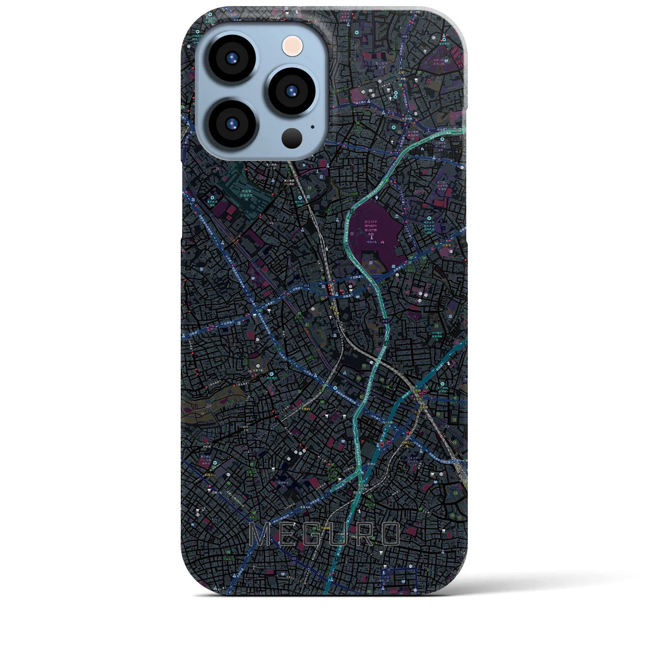 【目黒(東京都)】地図柄iPhoneケース(バックカバータイプ)