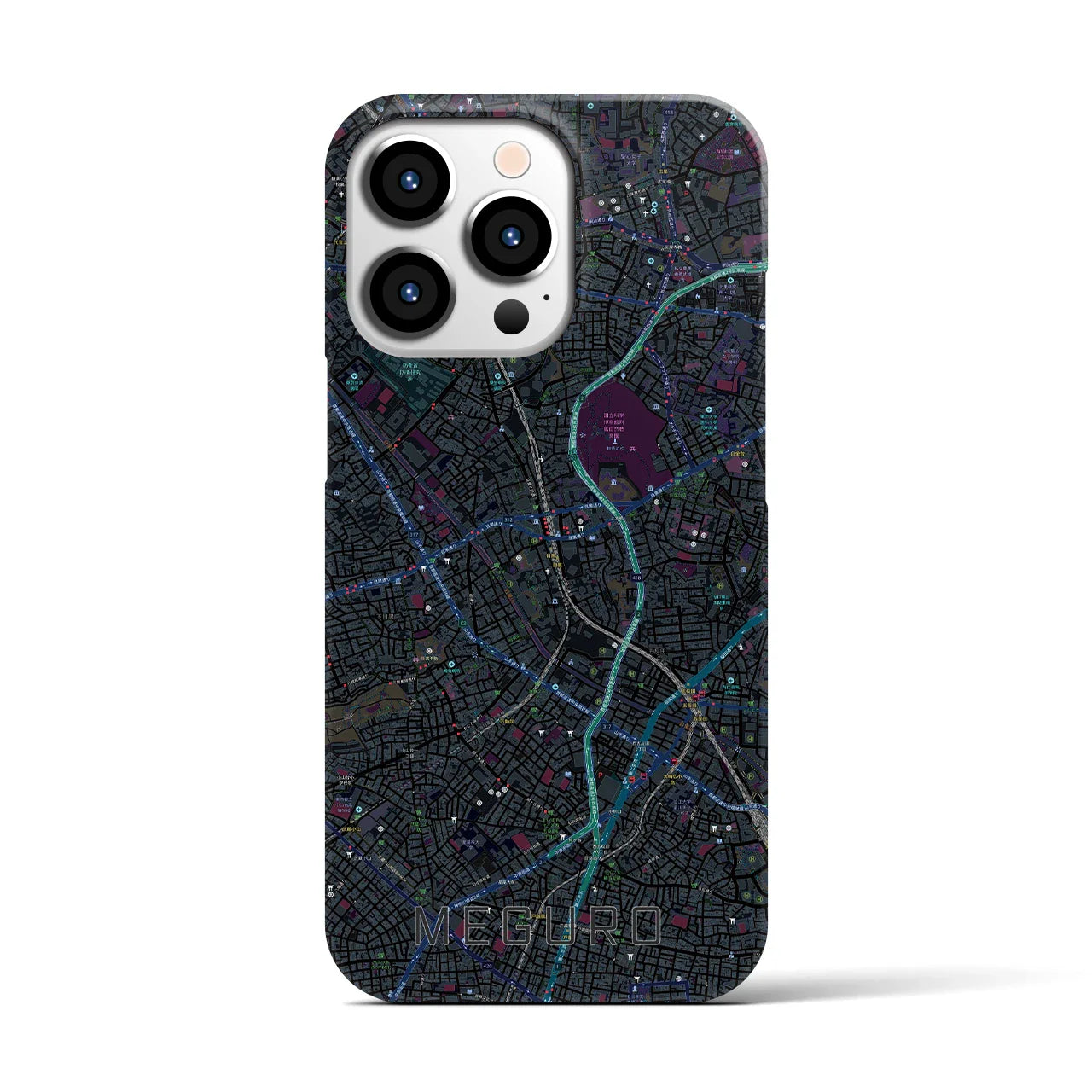 【目黒(東京都)】地図柄iPhoneケース(バックカバータイプ)