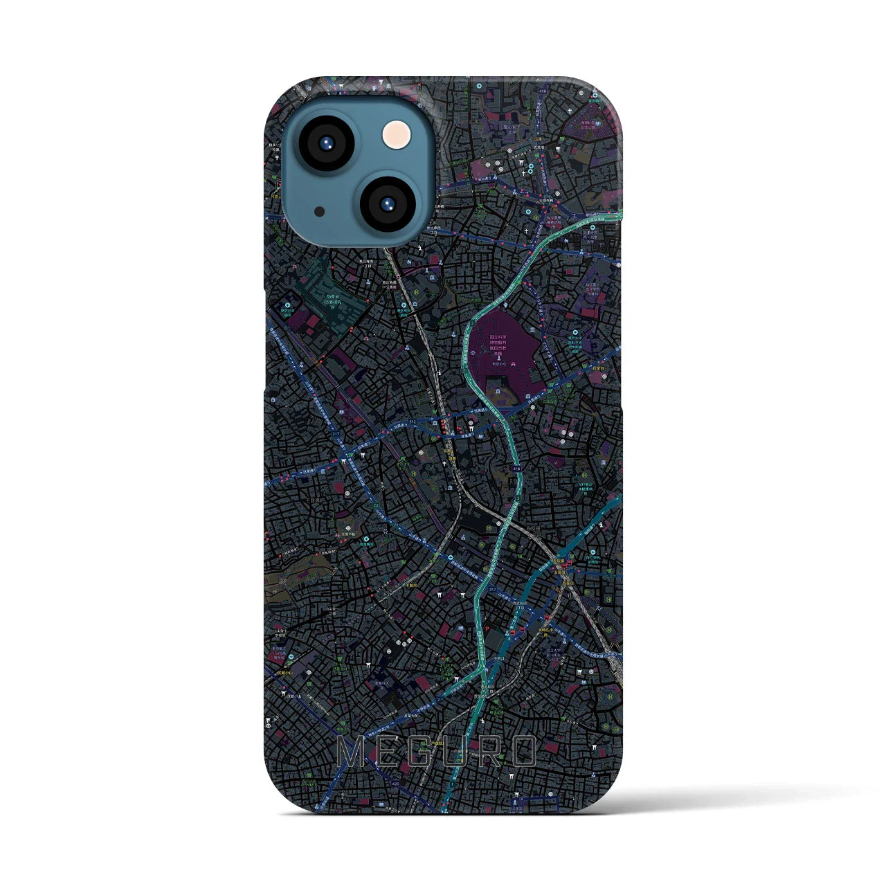 【目黒(東京都)】地図柄iPhoneケース(バックカバータイプ)