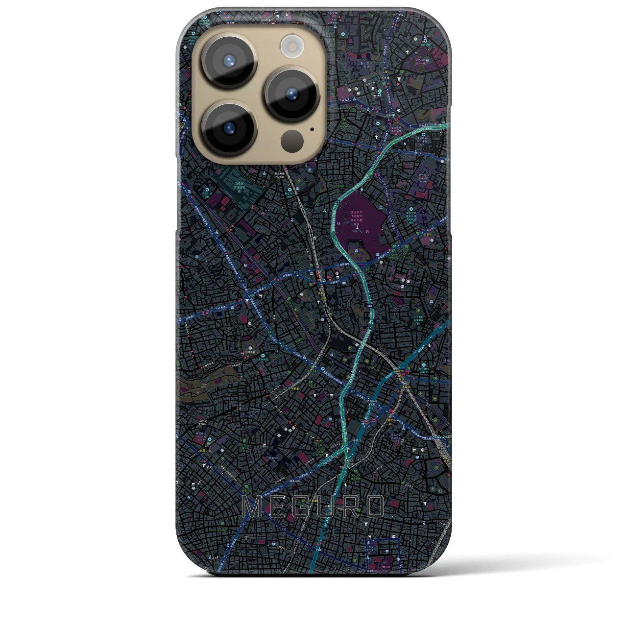 【目黒(東京都)】地図柄iPhoneケース(バックカバータイプ)