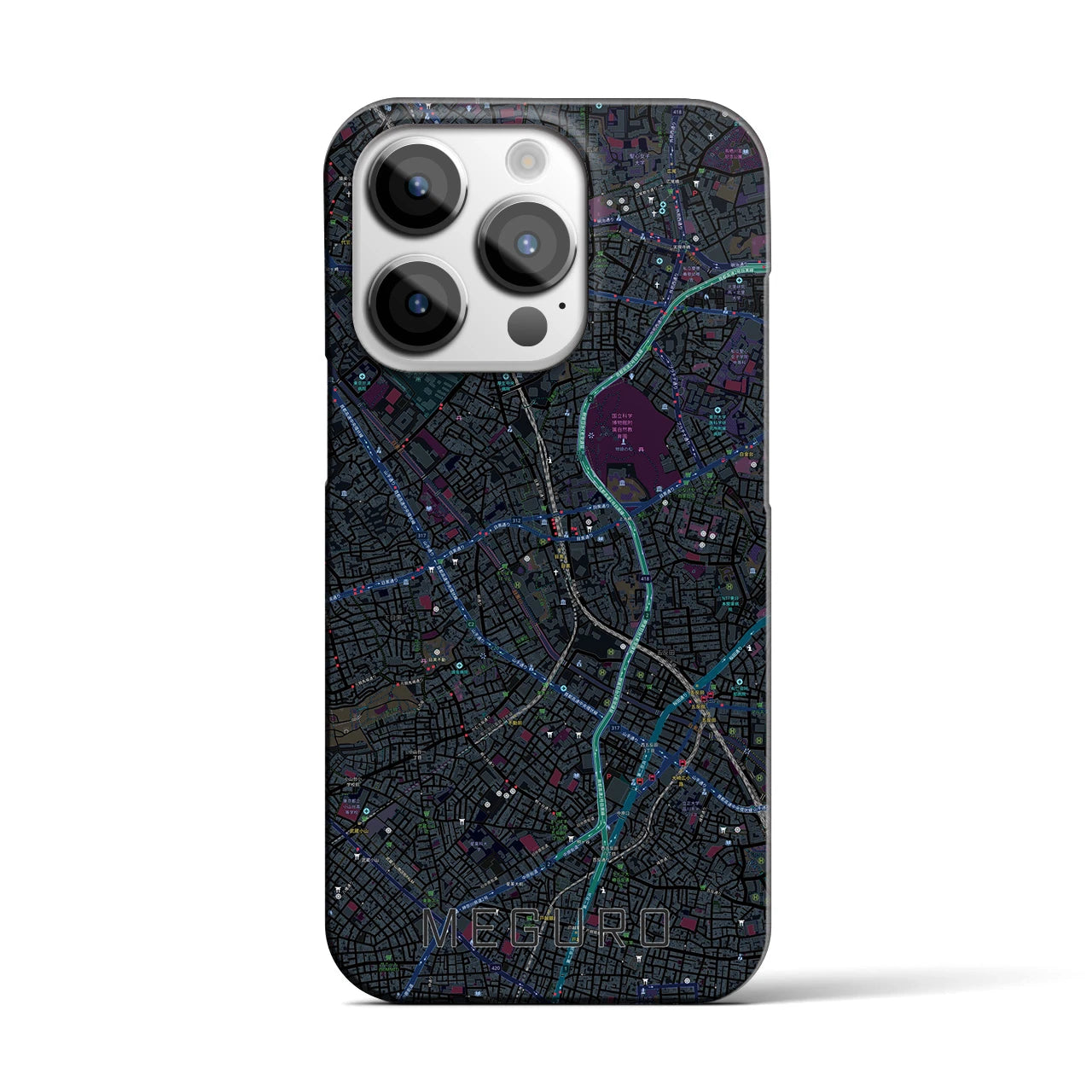 【目黒(東京都)】地図柄iPhoneケース(バックカバータイプ)