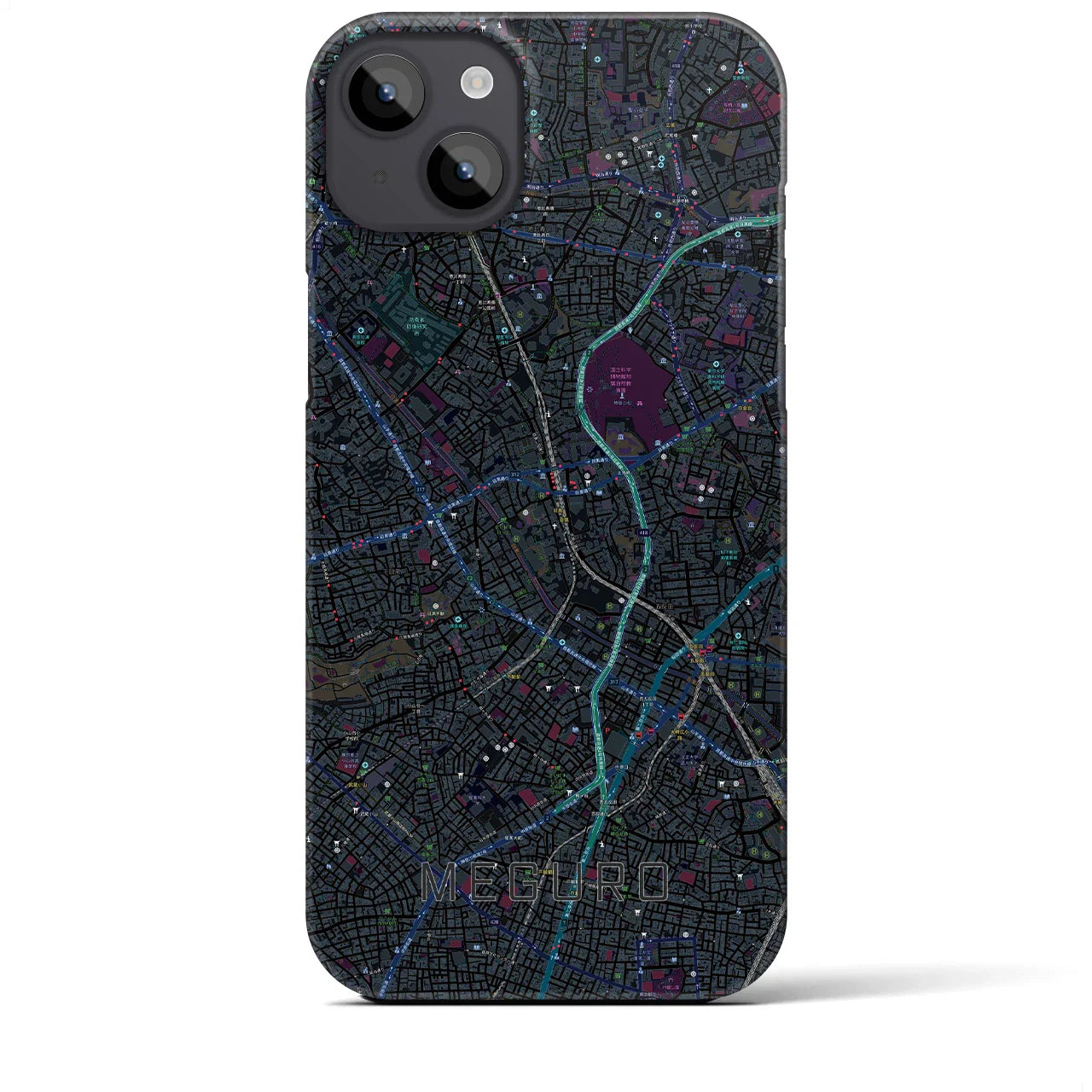 【目黒(東京都)】地図柄iPhoneケース(バックカバータイプ)