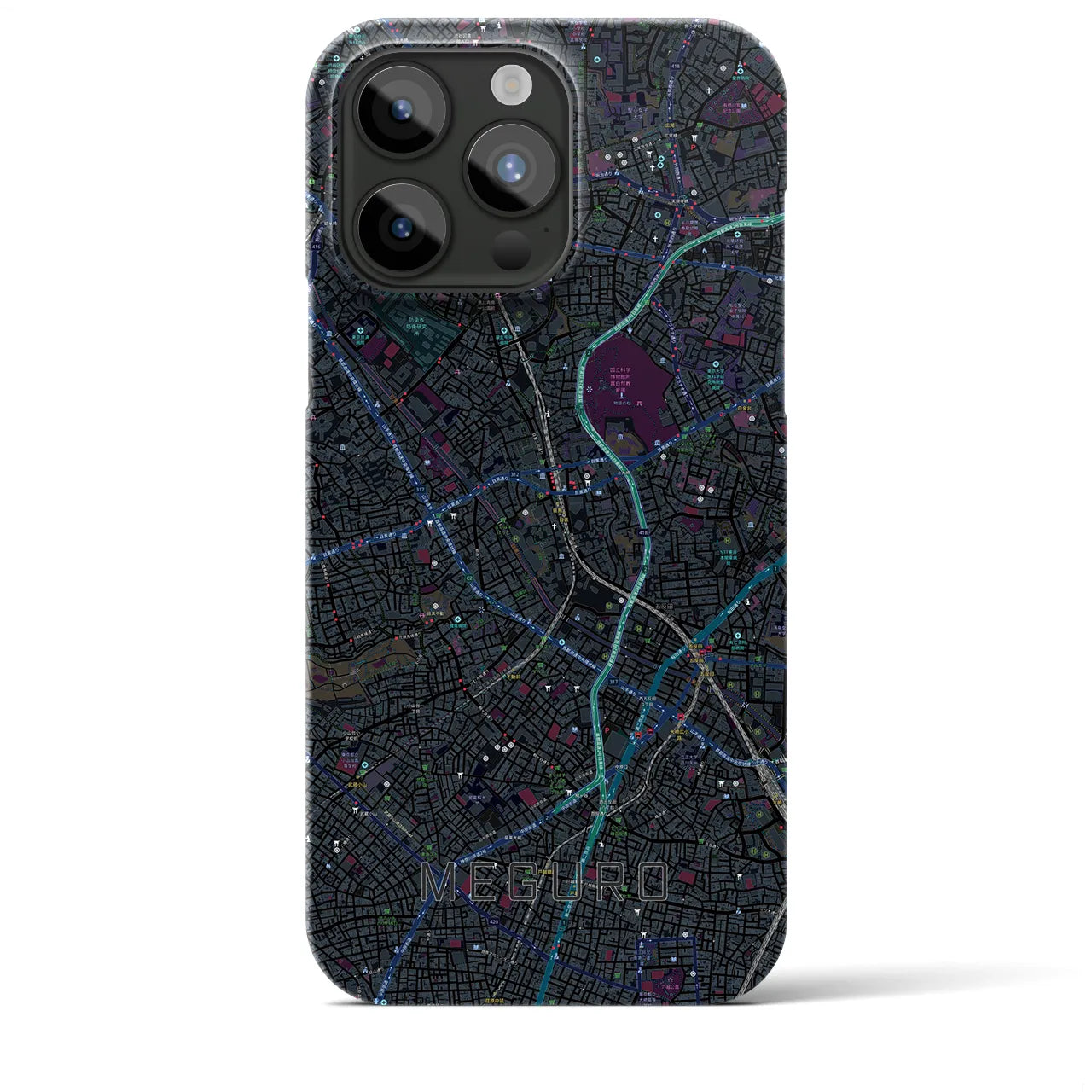 【目黒(東京都)】地図柄iPhoneケース(バックカバータイプ)