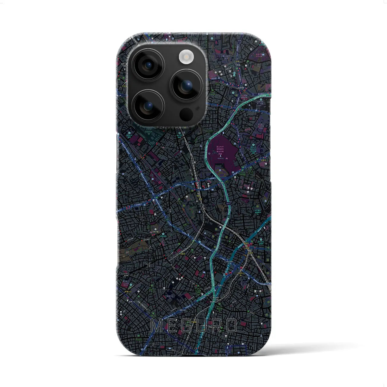 【目黒(東京都)】地図柄iPhoneケース(バックカバータイプ)