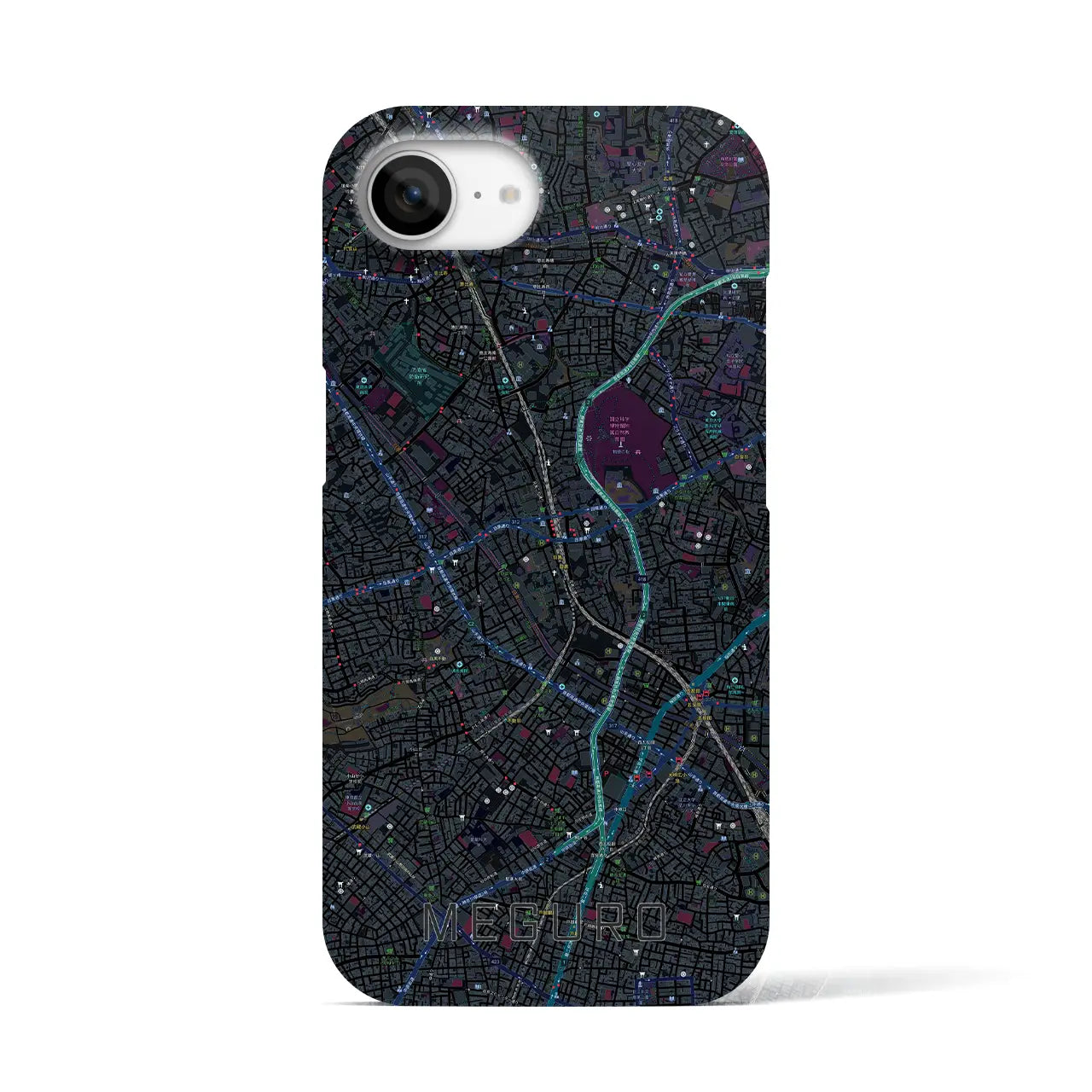 【目黒(東京都)】地図柄iPhoneケース(バックカバータイプ)
