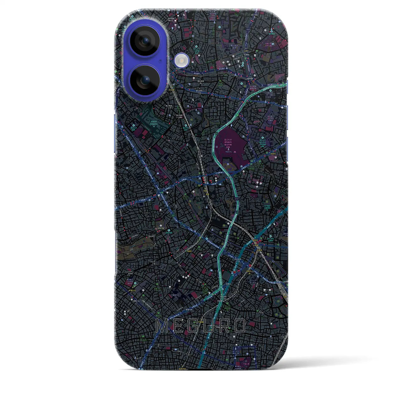 【目黒(東京都)】地図柄iPhoneケース(バックカバータイプ)