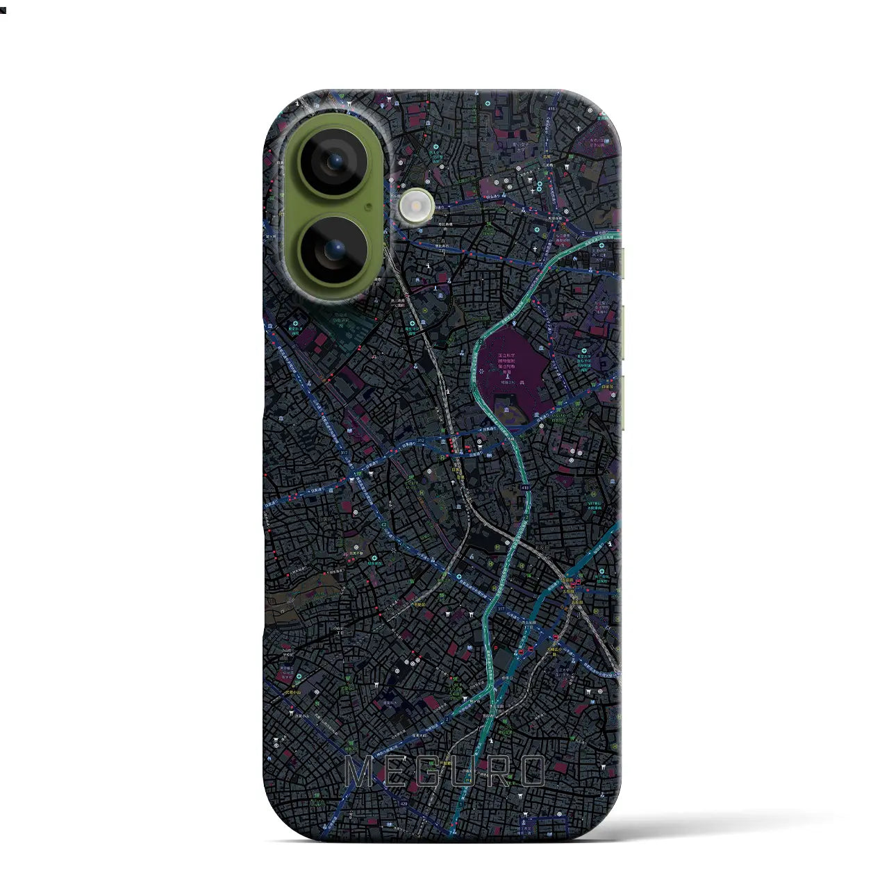 【目黒(東京都)】地図柄iPhoneケース(バックカバータイプ)