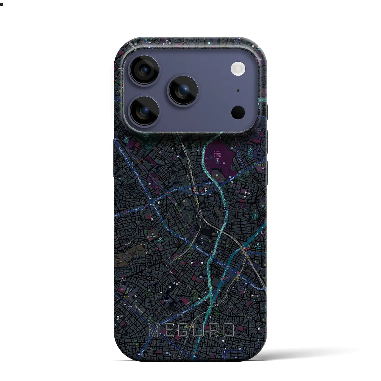 【目黒(東京都)】地図柄iPhoneケース(バックカバータイプ)