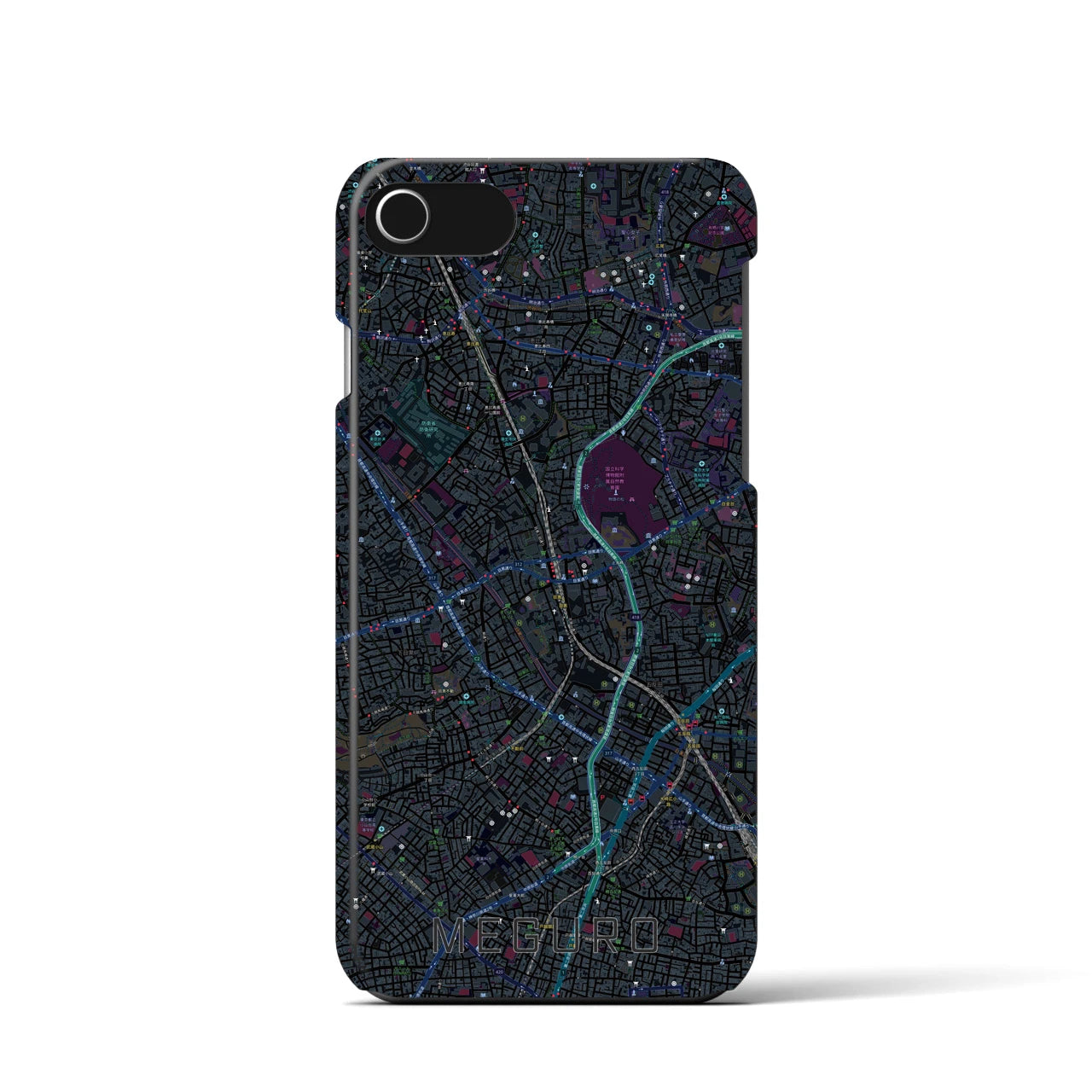 【目黒(東京都)】地図柄iPhoneケース(バックカバータイプ)