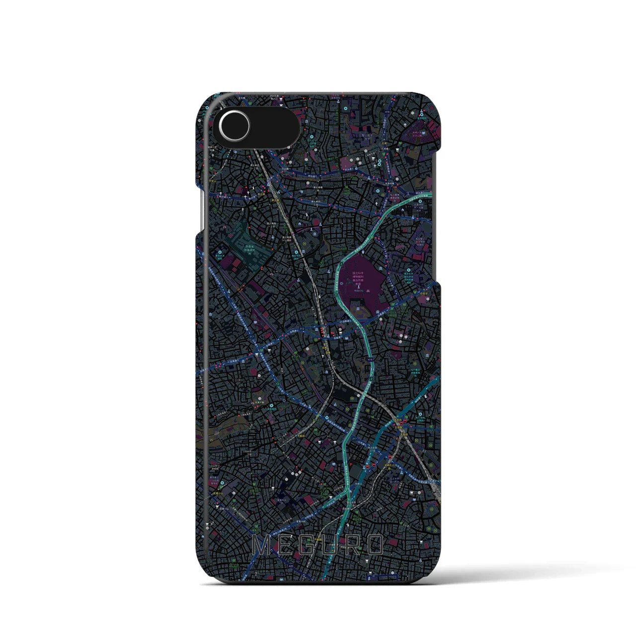 【目黒(東京都)】地図柄iPhoneケース(バックカバータイプ)