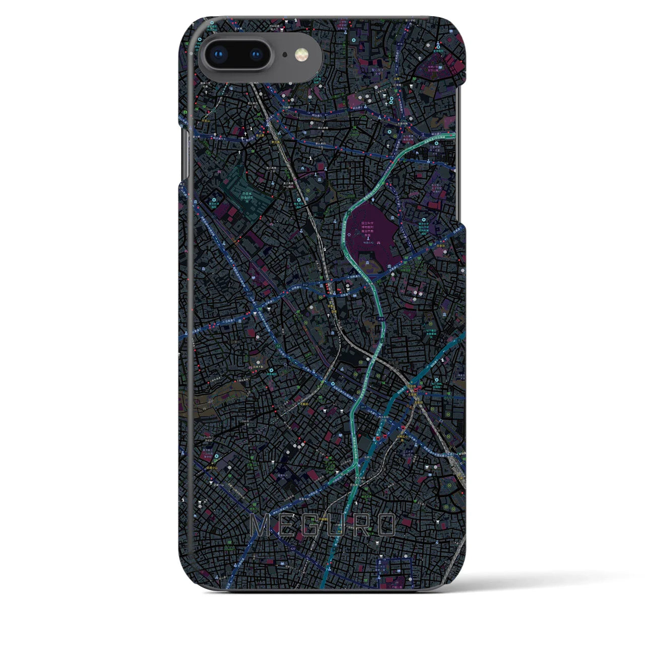 【目黒(東京都)】地図柄iPhoneケース(バックカバータイプ)