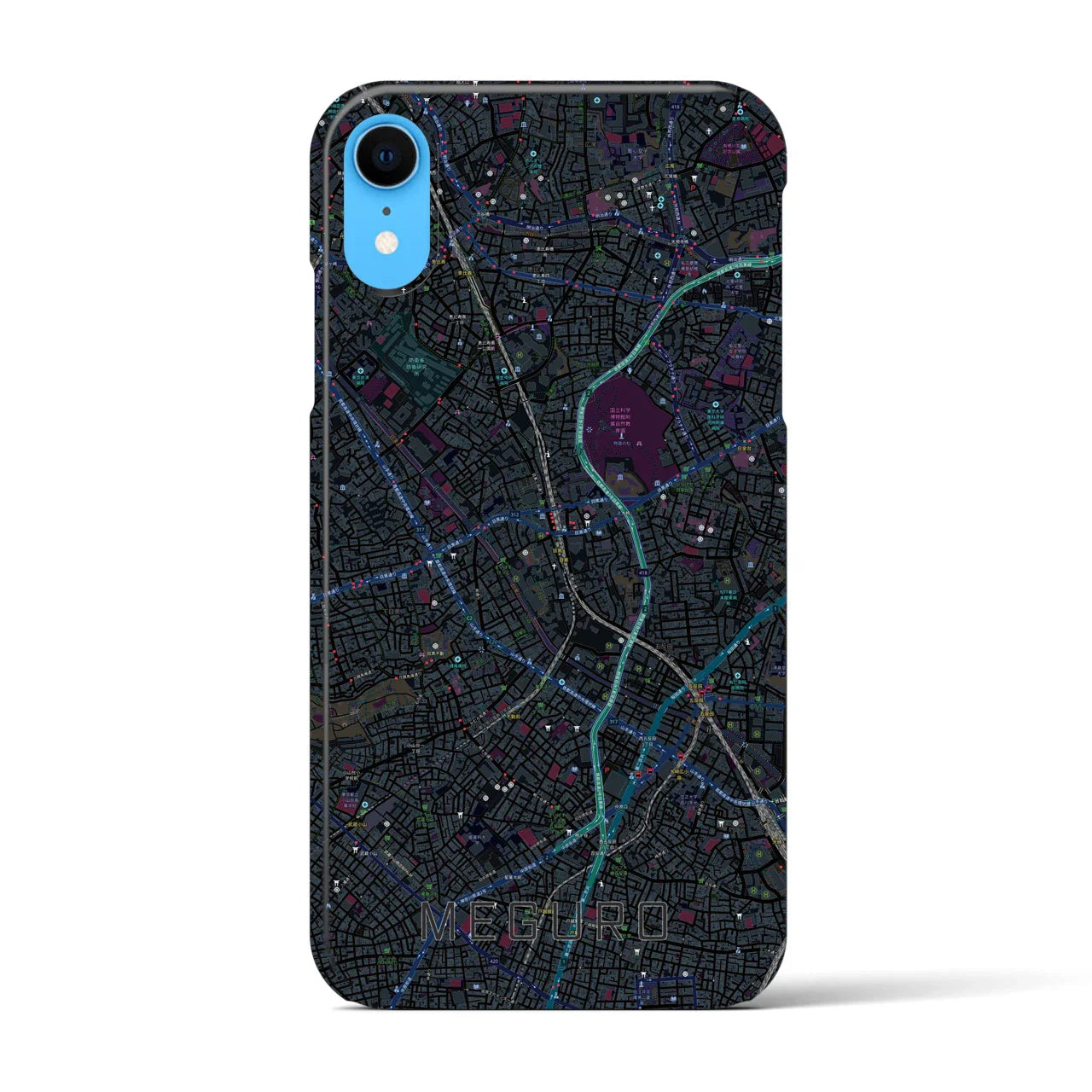 【目黒(東京都)】地図柄iPhoneケース(バックカバータイプ)