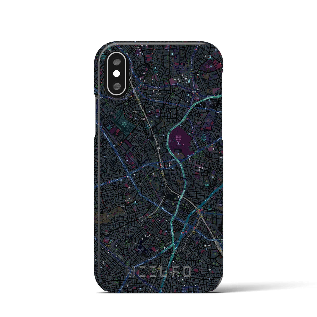 【目黒(東京都)】地図柄iPhoneケース(バックカバータイプ)