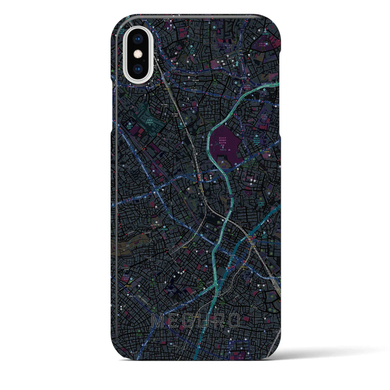 【目黒(東京都)】地図柄iPhoneケース(バックカバータイプ)
