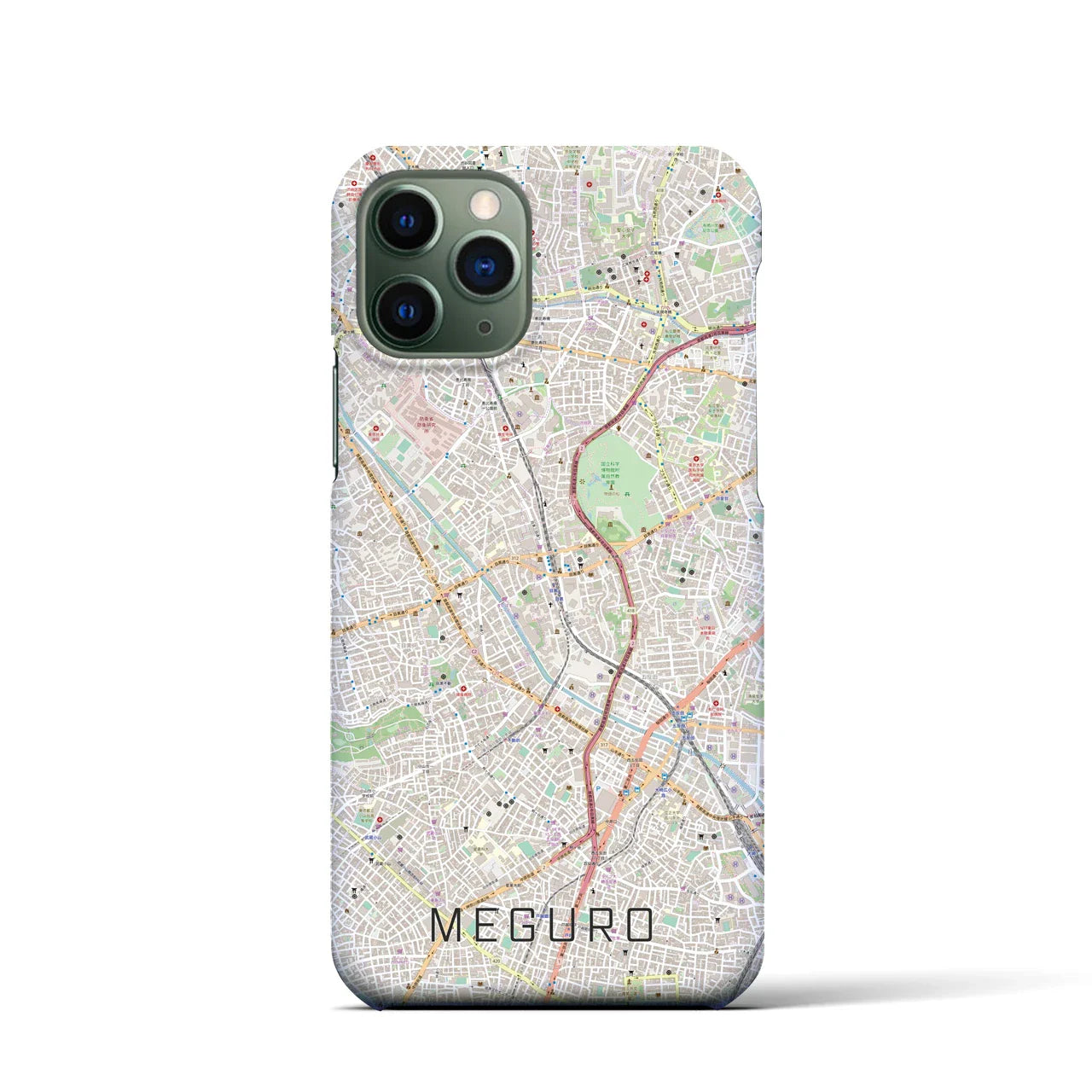 【目黒(東京都)】地図柄iPhoneケース(バックカバータイプ)