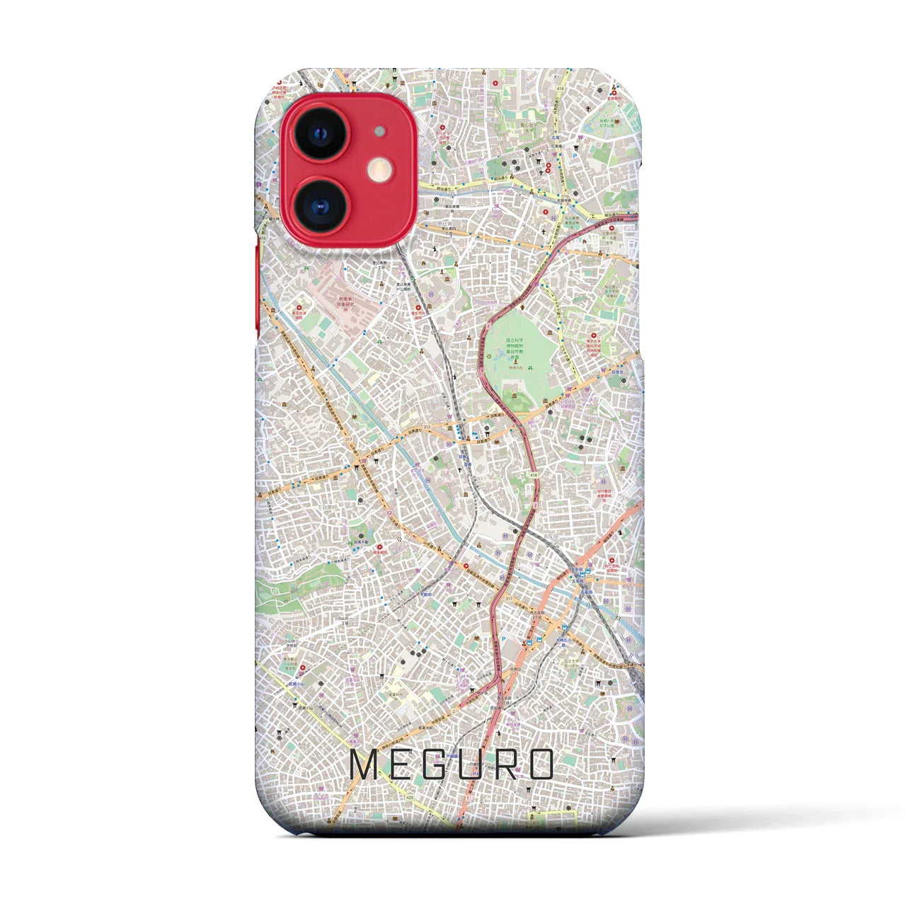 【目黒(東京都)】地図柄iPhoneケース(バックカバータイプ)
