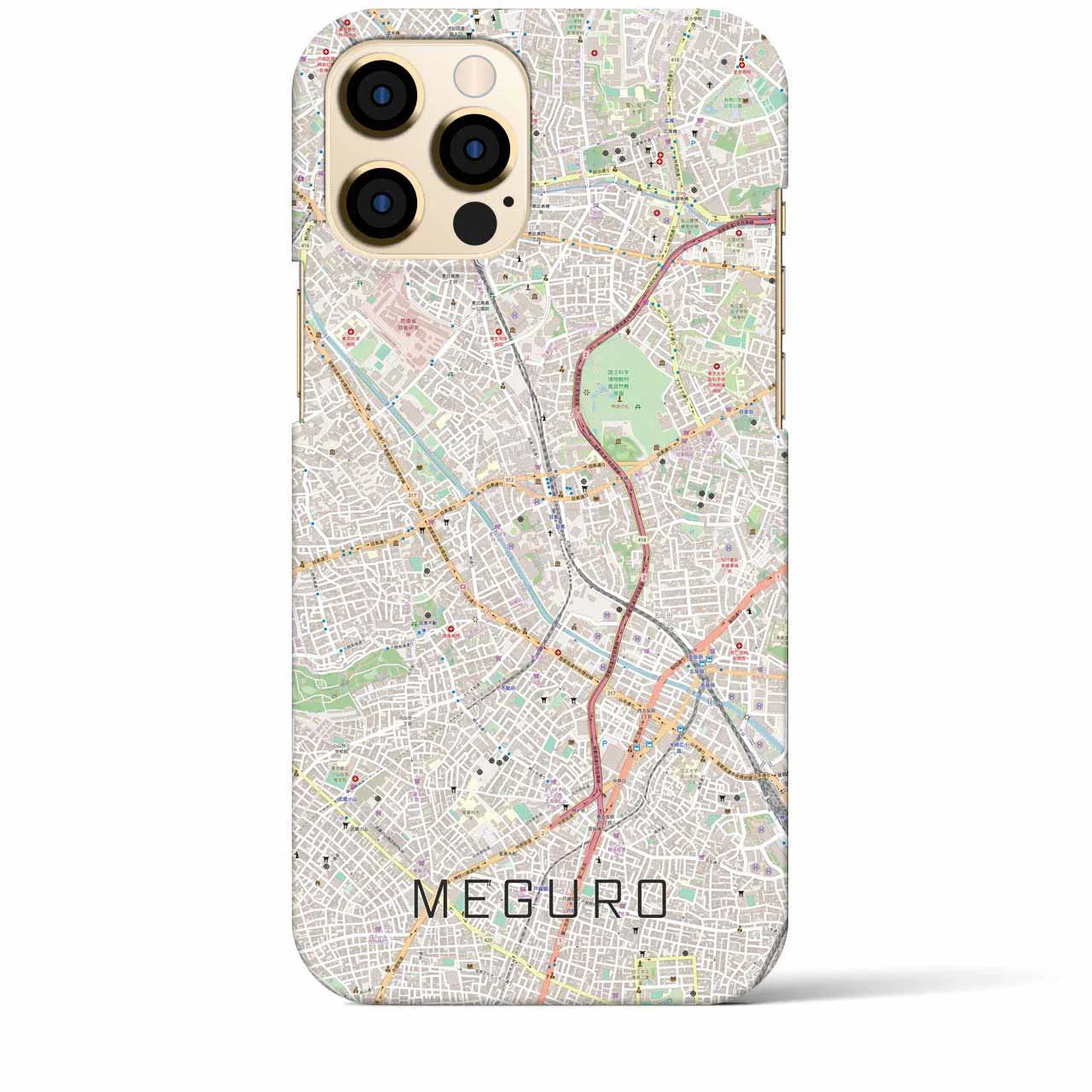 【目黒(東京都)】地図柄iPhoneケース(バックカバータイプ)