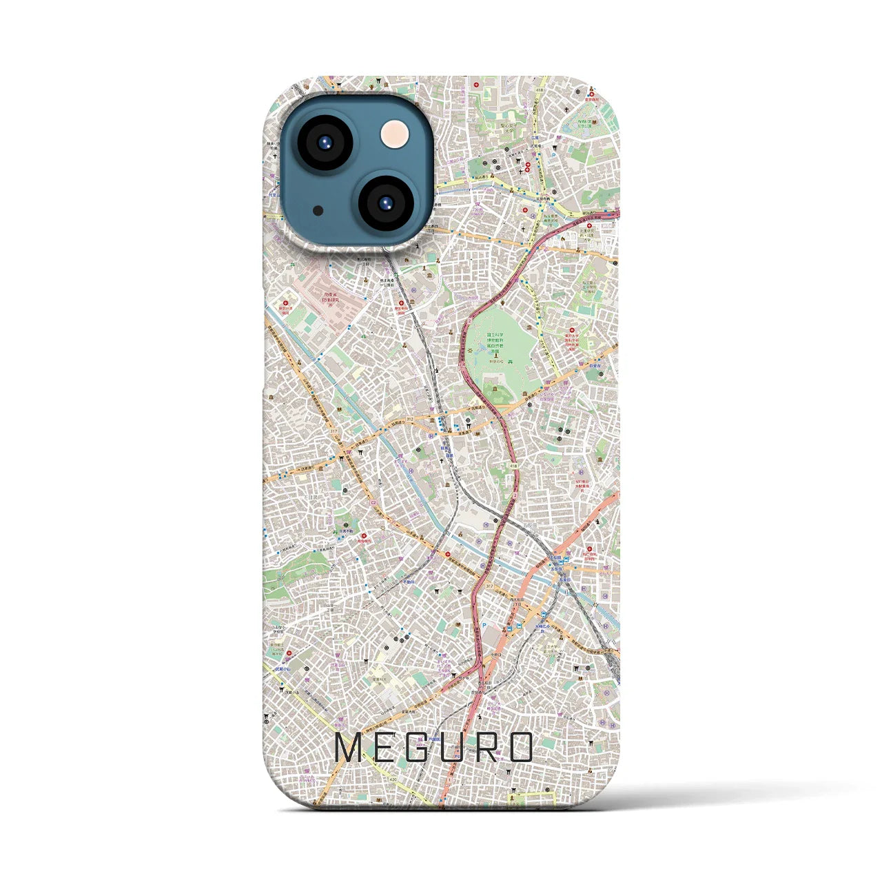 【目黒(東京都)】地図柄iPhoneケース(バックカバータイプ)