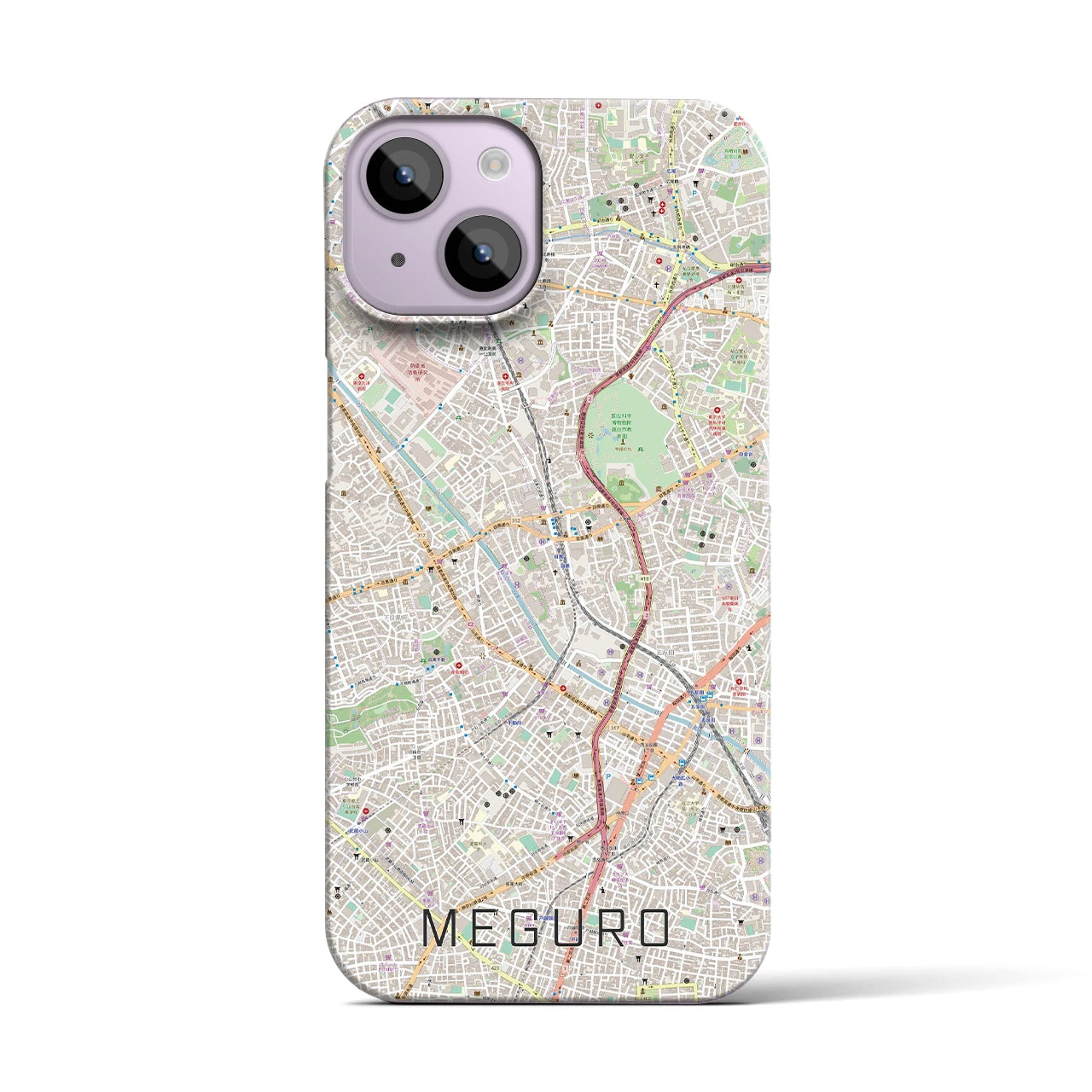 【目黒(東京都)】地図柄iPhoneケース(バックカバータイプ)