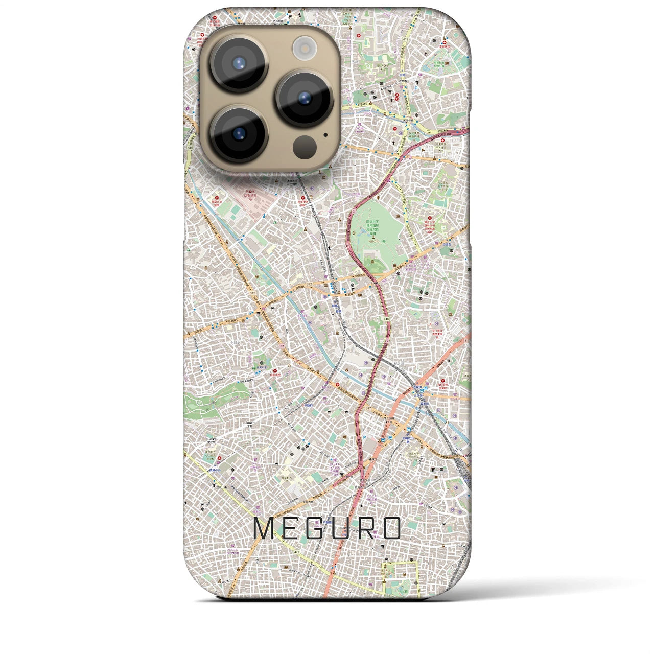 【目黒(東京都)】地図柄iPhoneケース(バックカバータイプ)
