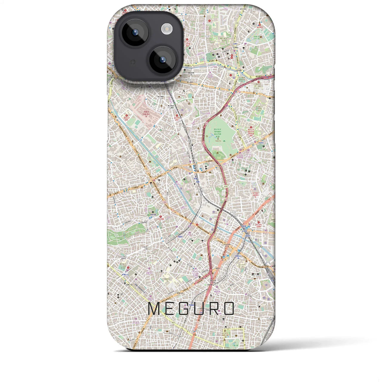 【目黒(東京都)】地図柄iPhoneケース(バックカバータイプ)