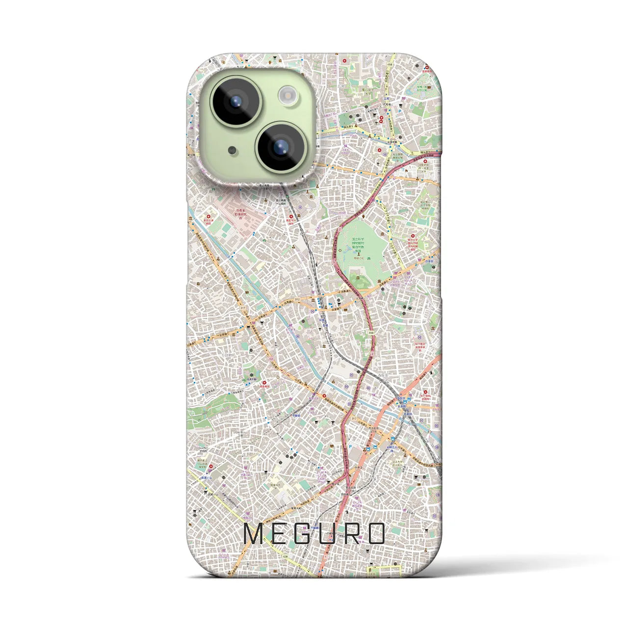 【目黒(東京都)】地図柄iPhoneケース(バックカバータイプ)
