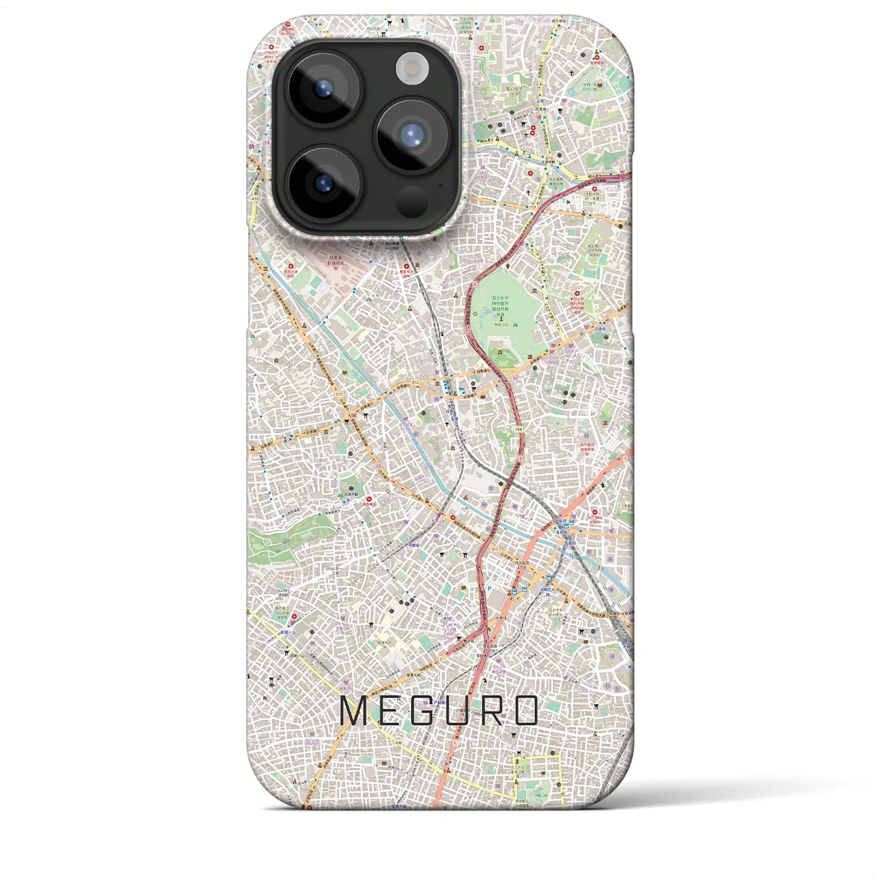 【目黒(東京都)】地図柄iPhoneケース(バックカバータイプ)