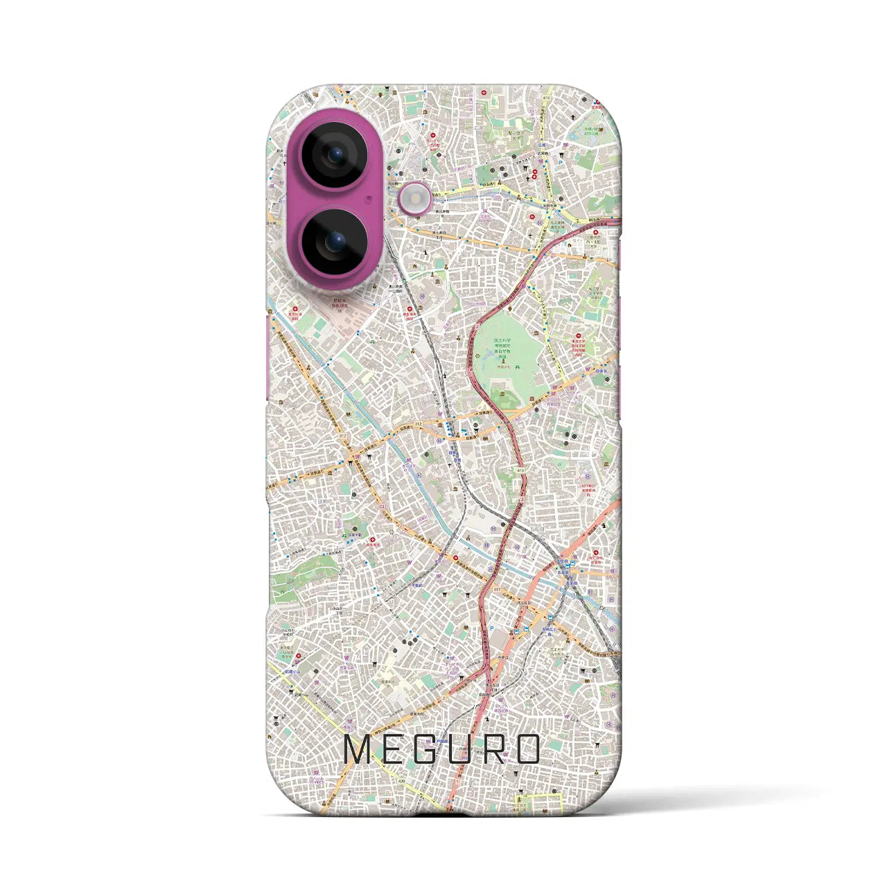 【目黒(東京都)】地図柄iPhoneケース(バックカバータイプ)