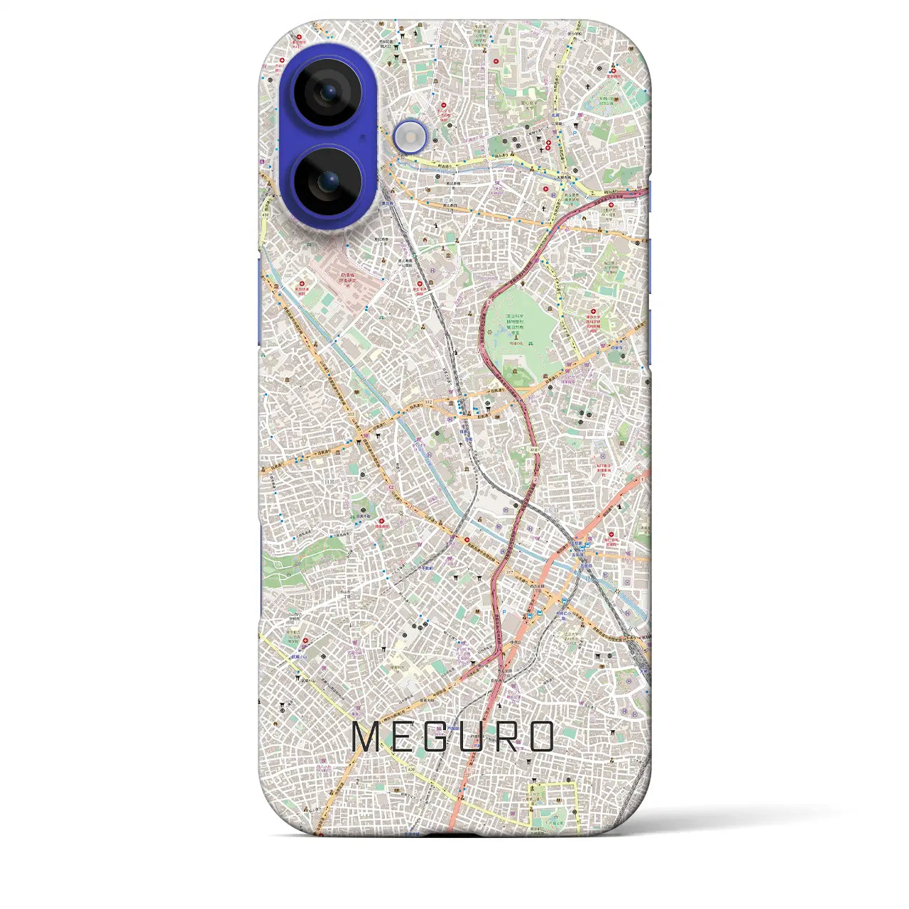 【目黒(東京都)】地図柄iPhoneケース(バックカバータイプ)ナチュラル・iPhone 16 Pro Max 用