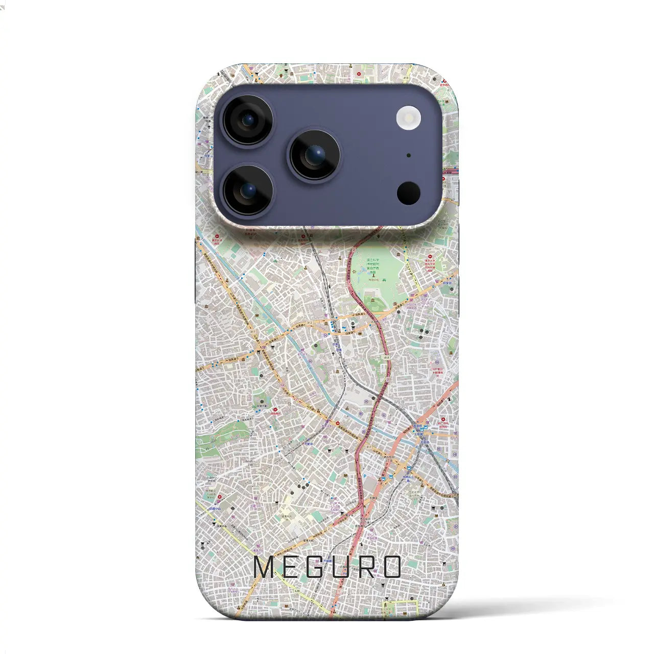 【目黒(東京都)】地図柄iPhoneケース(バックカバータイプ)ナチュラル・iPhone 17 Pro Max 用