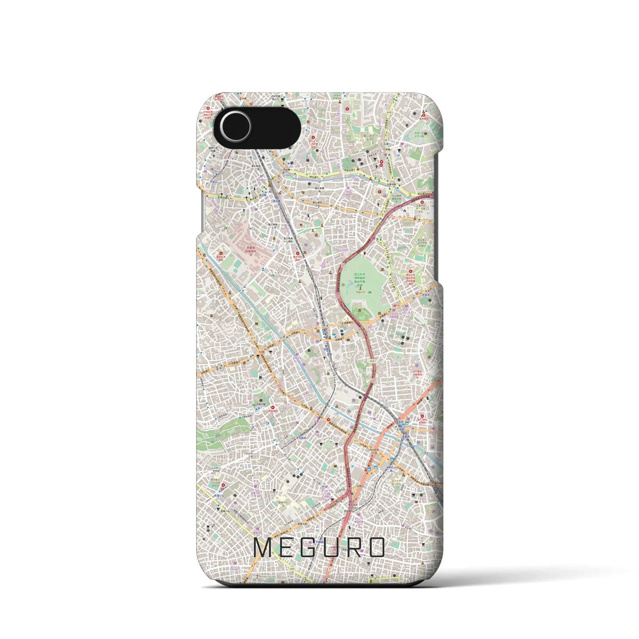 【目黒(東京都)】地図柄iPhoneケース(バックカバータイプ)