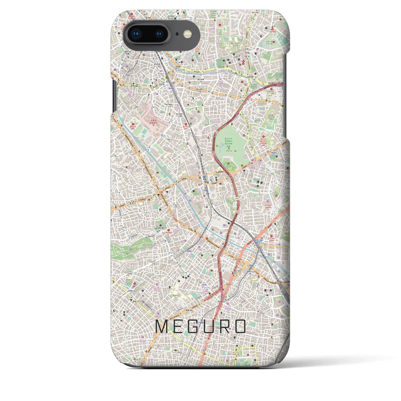 【目黒(東京都)】地図柄iPhoneケース(バックカバータイプ)