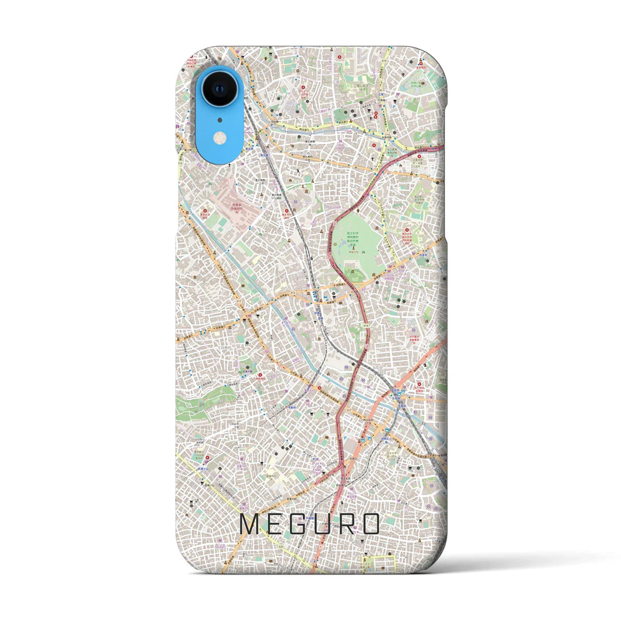 【目黒(東京都)】地図柄iPhoneケース(バックカバータイプ)