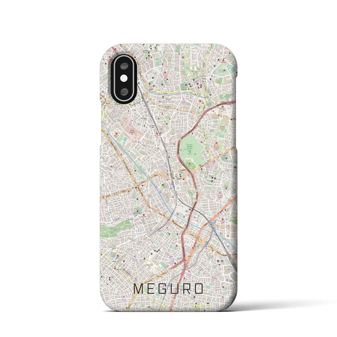 【目黒(東京都)】地図柄iPhoneケース(バックカバータイプ)