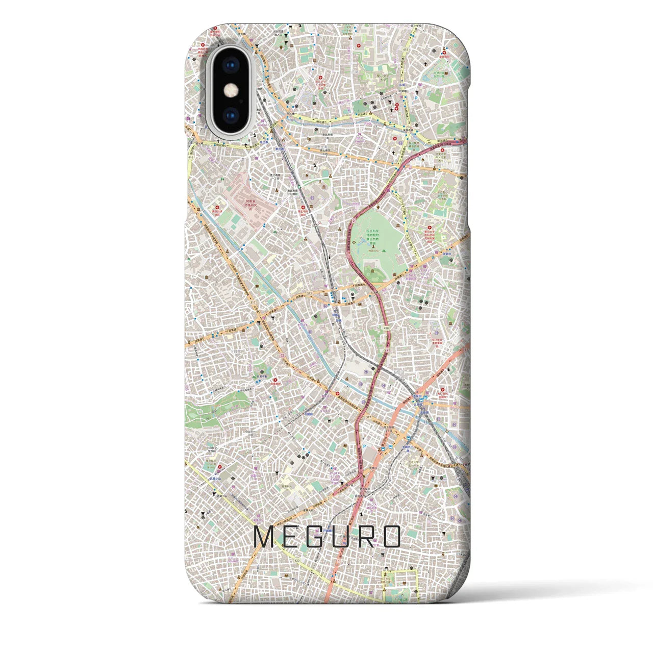 【目黒(東京都)】地図柄iPhoneケース(バックカバータイプ)