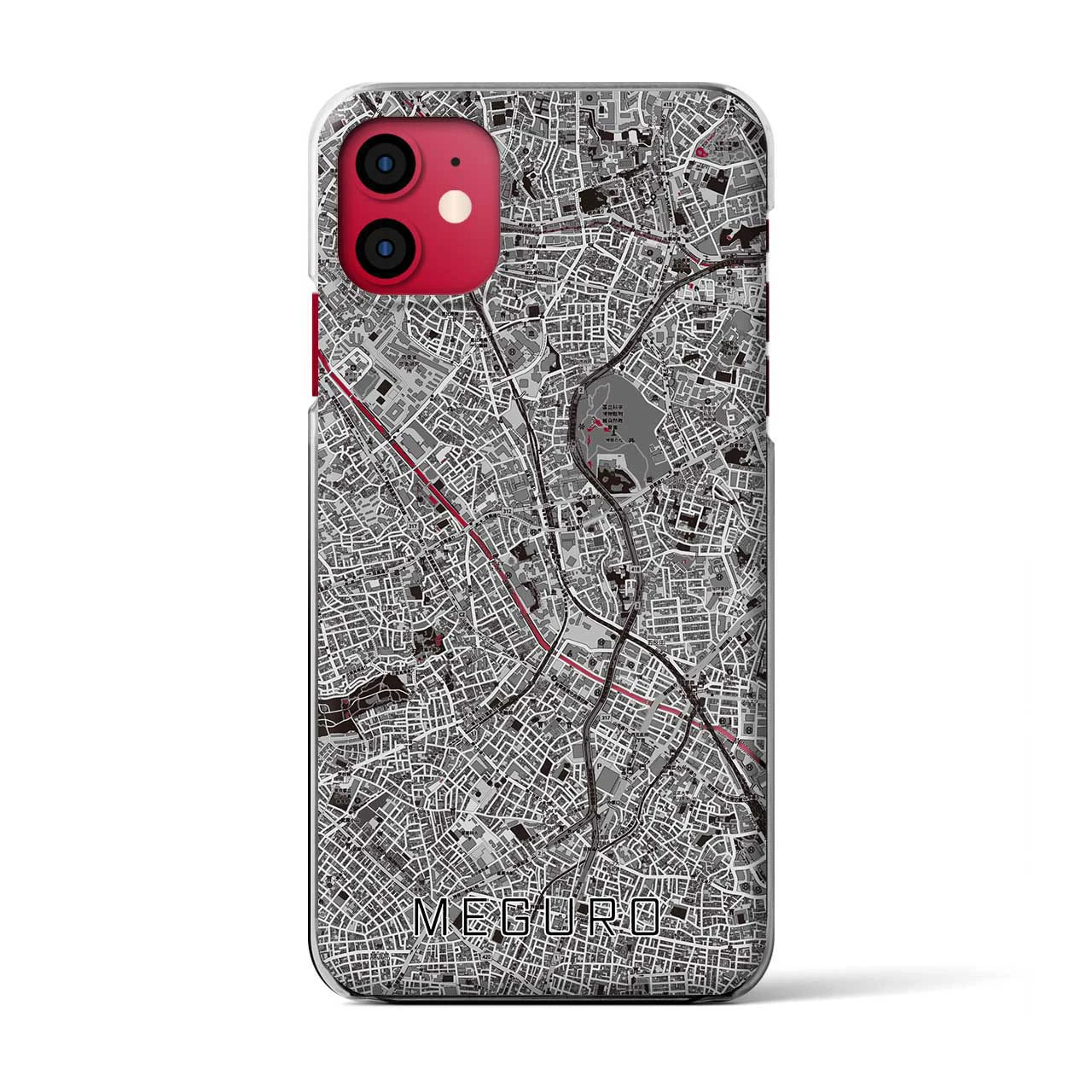 【目黒(東京都)】地図柄iPhoneケース(クリアタイプ)