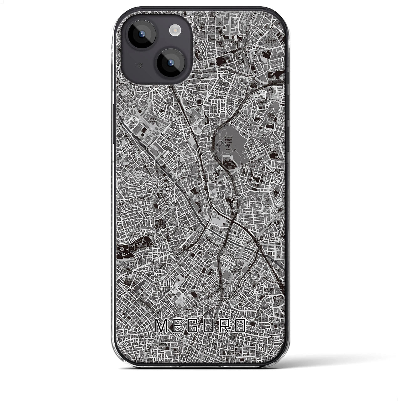 【目黒(東京都)】地図柄iPhoneケース(クリアタイプ)