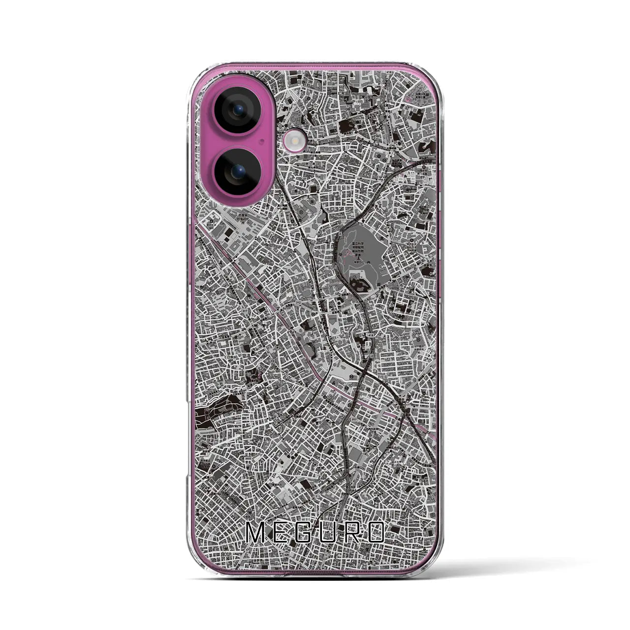 【目黒(東京都)】地図柄iPhoneケース(クリアタイプ)