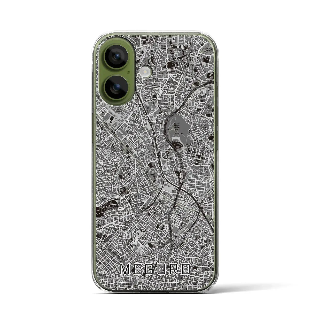 【目黒(東京都)】地図柄iPhoneケース(クリアタイプ)