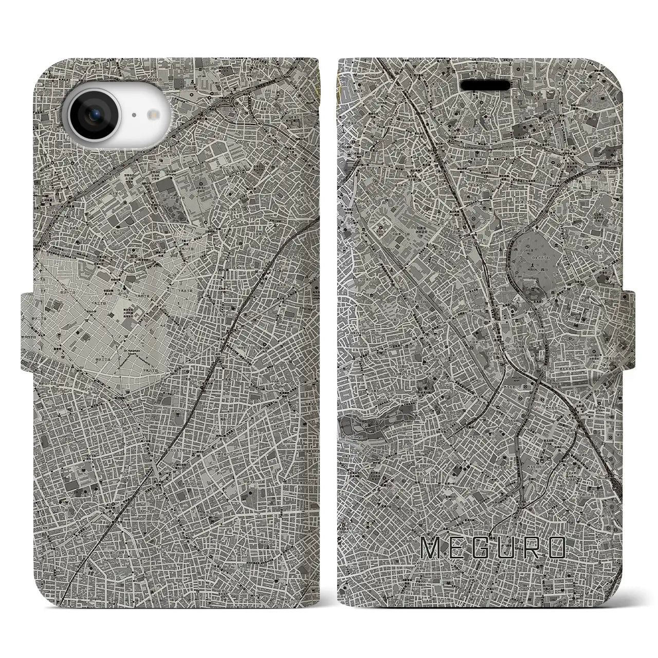 【目黒(東京都)】地図柄iPhoneケース(手帳タイプ)